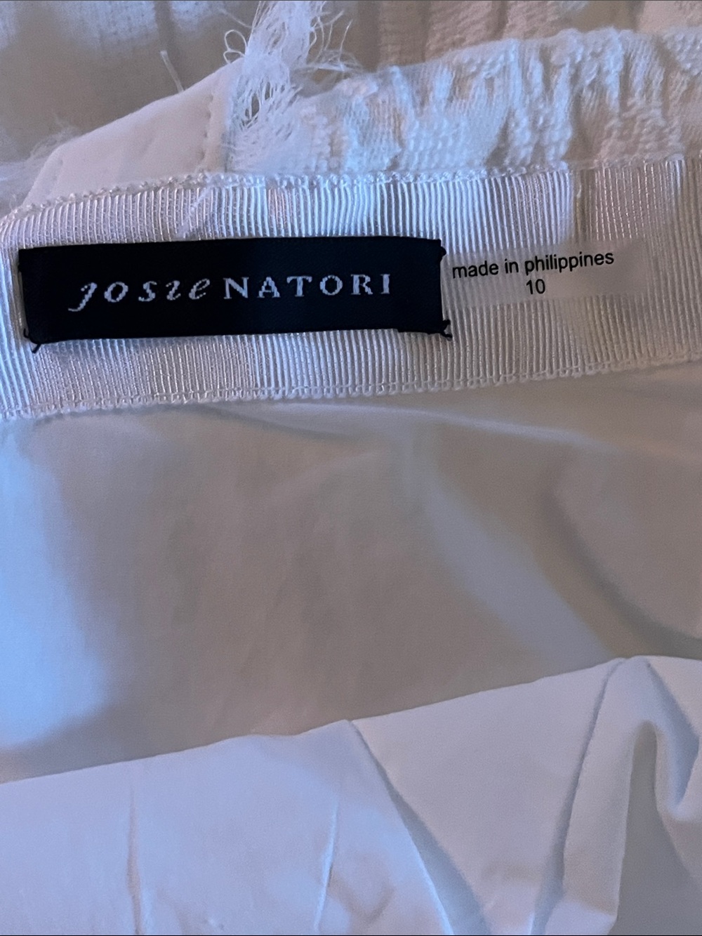 Josie Natori Women’s Cream Textured Strappy size 10 off white - Picture 6 of 6